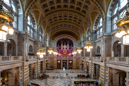 Glasgow, UK - July 13, 2024: Interior of the Kelvingrove Art Gallery and Museum in Glasgow, Scotland, UK.の写真素材