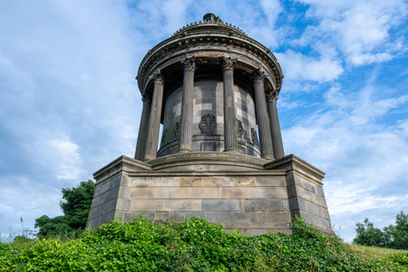Burns Monument in Regent Road, Edinburgh. This building commemorates Scotlandâs National Poet Robert Burnsの写真素材