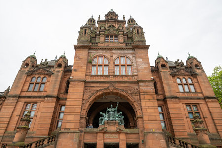 Kelvingrove Museum and Art Gallery in Kelvingrove Park Glasgow, Scotland.の写真素材