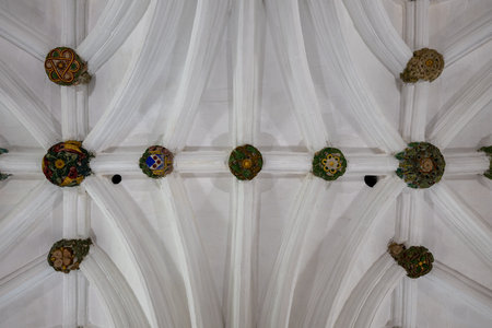 Glasgow, UK - July 13, 2024: Interior of Glasgow Cathedral featuring Scottish Gothic architecture, the oldest cathedral in Scotland.の写真素材