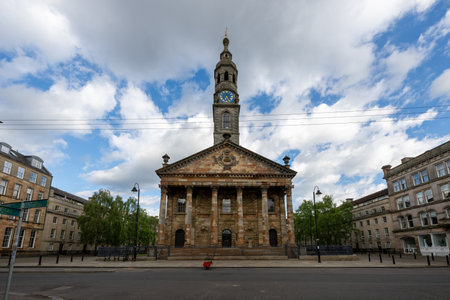 St Andrew's in the Square is an 18th-century former church in Glasgow, Scotland, considered one of the finest classical churches in Scotland.の写真素材