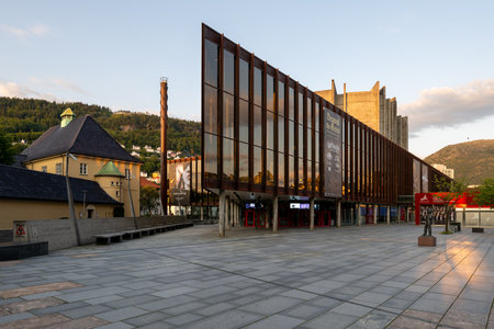 Bergen, Norway - Jul 29, 2024: The famous Grieg Hall - Grieghallen in Bergen, Norway .の写真素材
