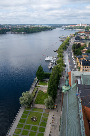 Park Stadshusparken in Stockholm City Hall Park, Stockholm, Swedenの写真素材