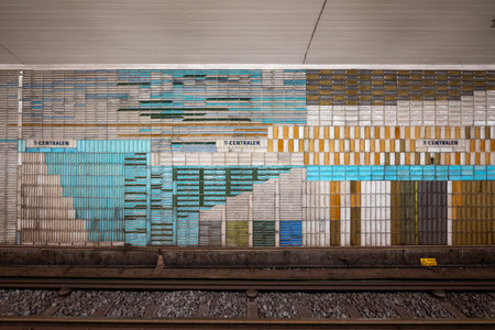 Stockholm, Sweden - Aug 6, 2024: T-Centralen Station of the Subway in Stockholm, Sweden.の写真素材