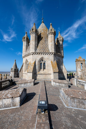 Cathedral of Evora, Portugal in a beautiful summer day