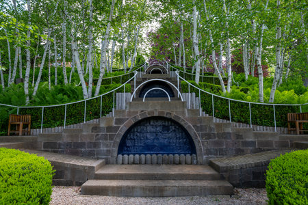 Berkshires, MA, USA - May 25, 2025: Naumkeag estate from with Gilded Age architecture and gardens in Stockbridge, Massachusetts, USAの写真素材