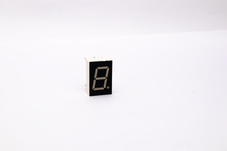 Front view of a 7 segment module. This port is used by the electronics hobbyist for DIY materials.