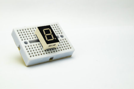 A 7 segment embedded in a project board. This port is used by the electronics hobbyist for DIY...