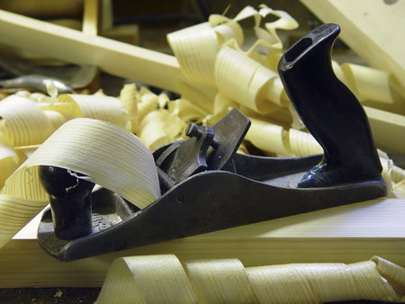 In a joiner's workshopの写真素材