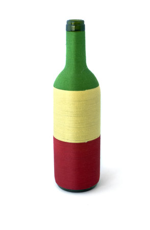 Decorative bottle on a white backgroundの写真素材