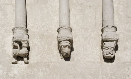 Stone carving. Church of the Intercession on the Nerl (Vladimir region of Russia)