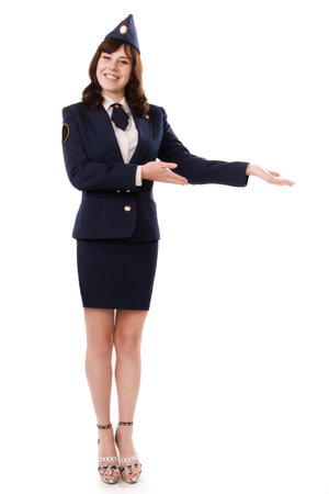 A woman officer in the Russian Militaryの写真素材