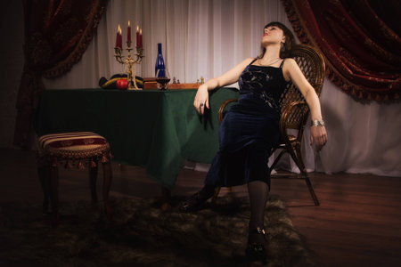 Fashionable women in a luxury bodoir