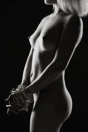 Beautiful naked body of sexy womanの写真素材