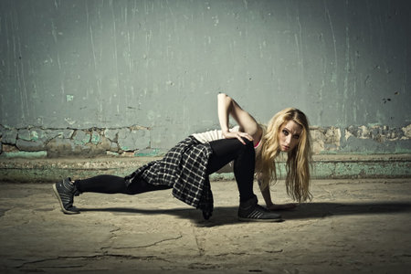 Active female enjoying aerobics  fitness