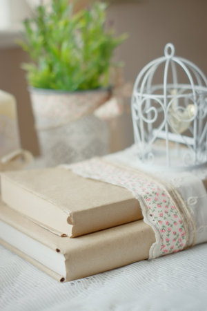 Old book close up. Selective focusの写真素材