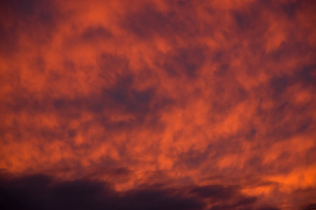 dramatic red sky