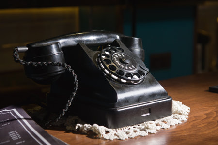 Old telephone, Retro,vintage telephone at pub interior