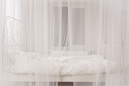 Boudoir. Luxurious bedroom in the vintage styleの写真素材