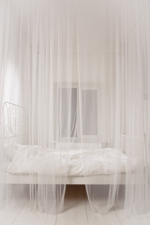 Boudoir. Luxurious bedroom in the vintage styleの写真素材