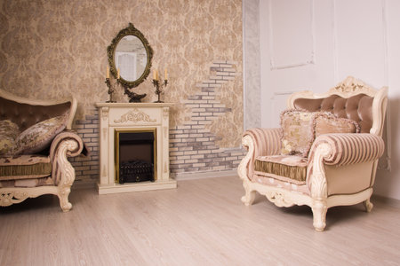 Boudoir. Luxurious interior in the vintage style