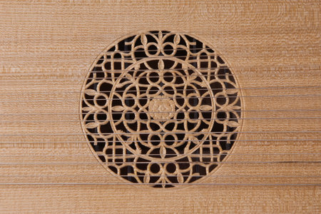 Lute of the 16th century. Close-up detailsの写真素材