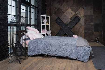 Boudoir. Luxurious interior in the vintage style.の写真素材