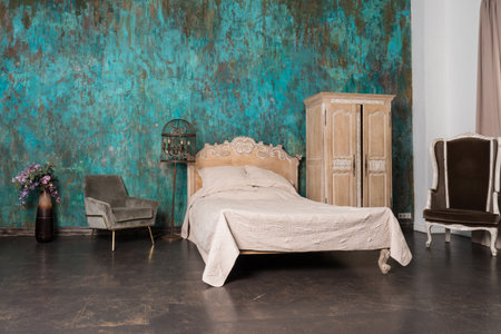 Boudoir. Luxurious interior in the vintage style.の写真素材