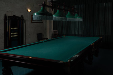 Interior of the billiard room.