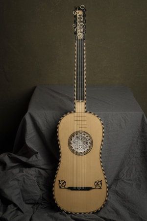 Baroque guitar of the 17th century.の写真素材