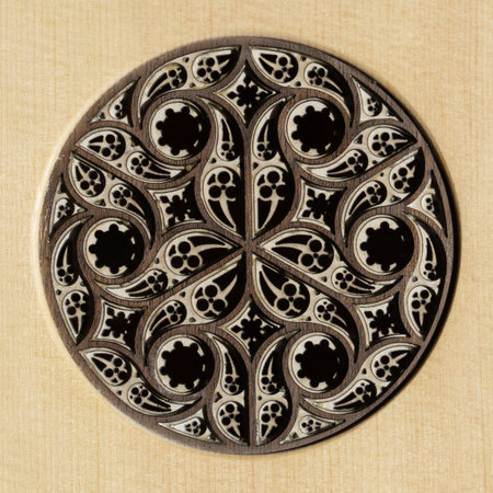 Lute of the 16th century. Close-up details.の写真素材