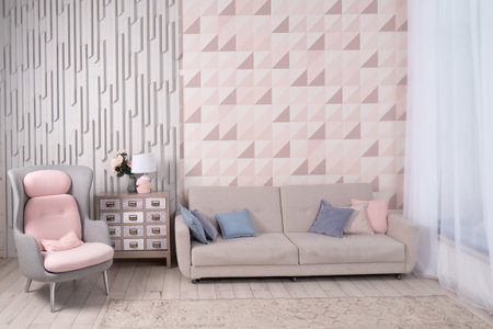 Boudoir. Luxurious interior in the vintage style.の写真素材