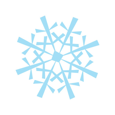 Pattern of blue snowflake isolated on white backgroundのイラスト素材