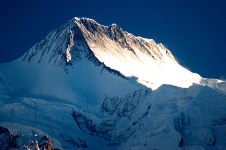 A magnificent sunrise is in Himalayas, Nepal.