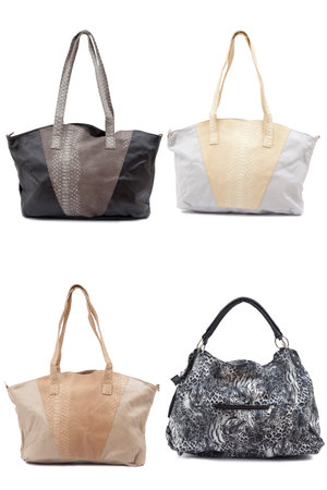 Woman handbag isolated on white の写真素材