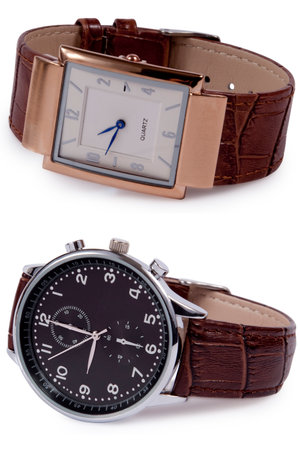 Wrist watch isolated on white background.