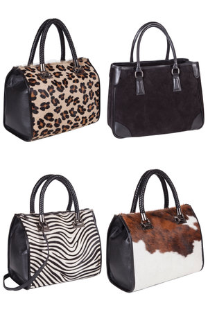 Woman handbag isolated on white backgroundの写真素材