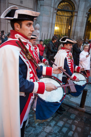 MADRID, SPAIN - APRIL 22, 2011: Procession of Jesus of Nazareth The Poor through the streets of...