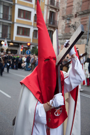 MADRID, SPAIN - APRIL 03, 2015: Procession of Jesus of Nazareth The Poor through the streets of...