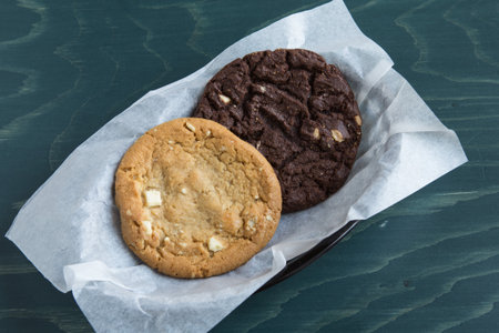 Two types of cookies on a plate