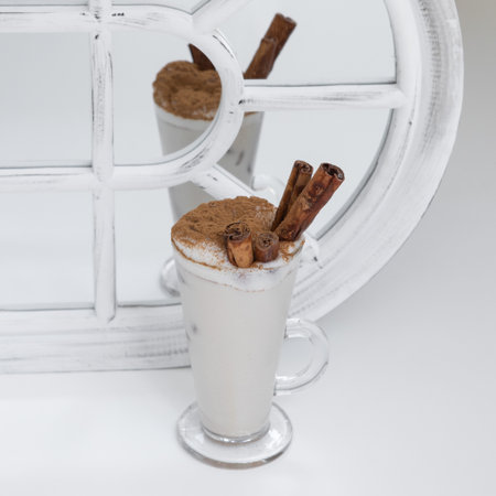 A coffee shake with whipped cream, perfect for couplesの写真素材