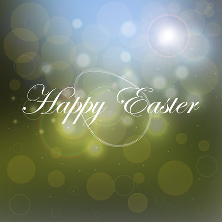 Beautiful abstract background with bright circles on Easter.のイラスト素材