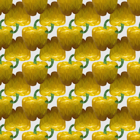 Seamless pattern, a paprika fills template space.のイラスト素材