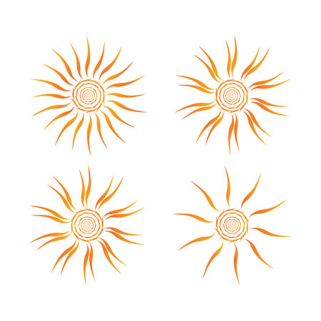 Sun vector iconのイラスト素材