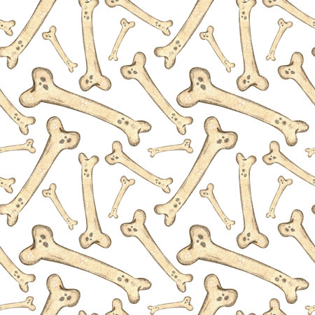 Seamless pattern with black bats and skulls. Halloween holiday. Watercolor illustration hand drawn. Drawing for paper, textile, invitations. animal, night, october, holiday, halloweenの写真素材