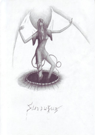 image of a winged devil woman succubusの写真素材