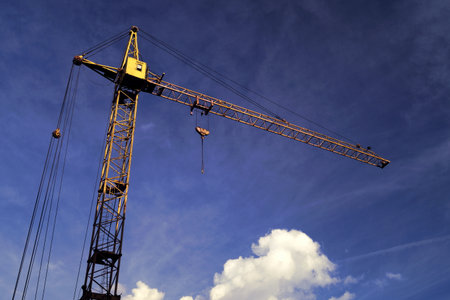 Hoisting craneの写真素材