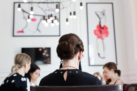 Women having dinnerの写真素材