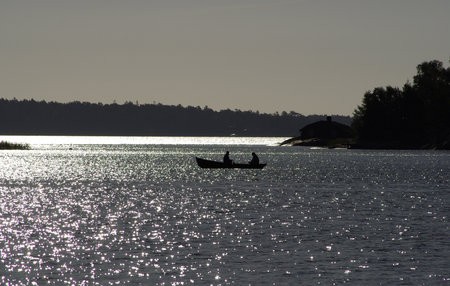 Rowboat sunshineの写真素材