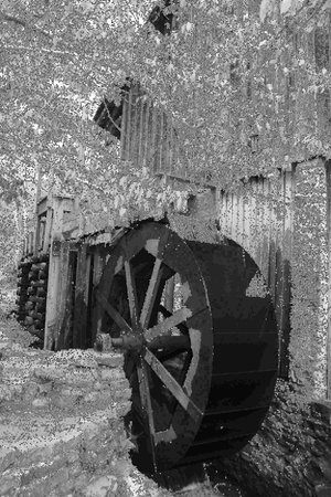 An old Civil War mill at Tannehill Alabamaの写真素材